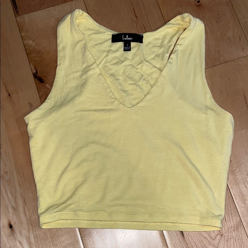 Feel Like Dancing Yellow Crop Top - small Lulus